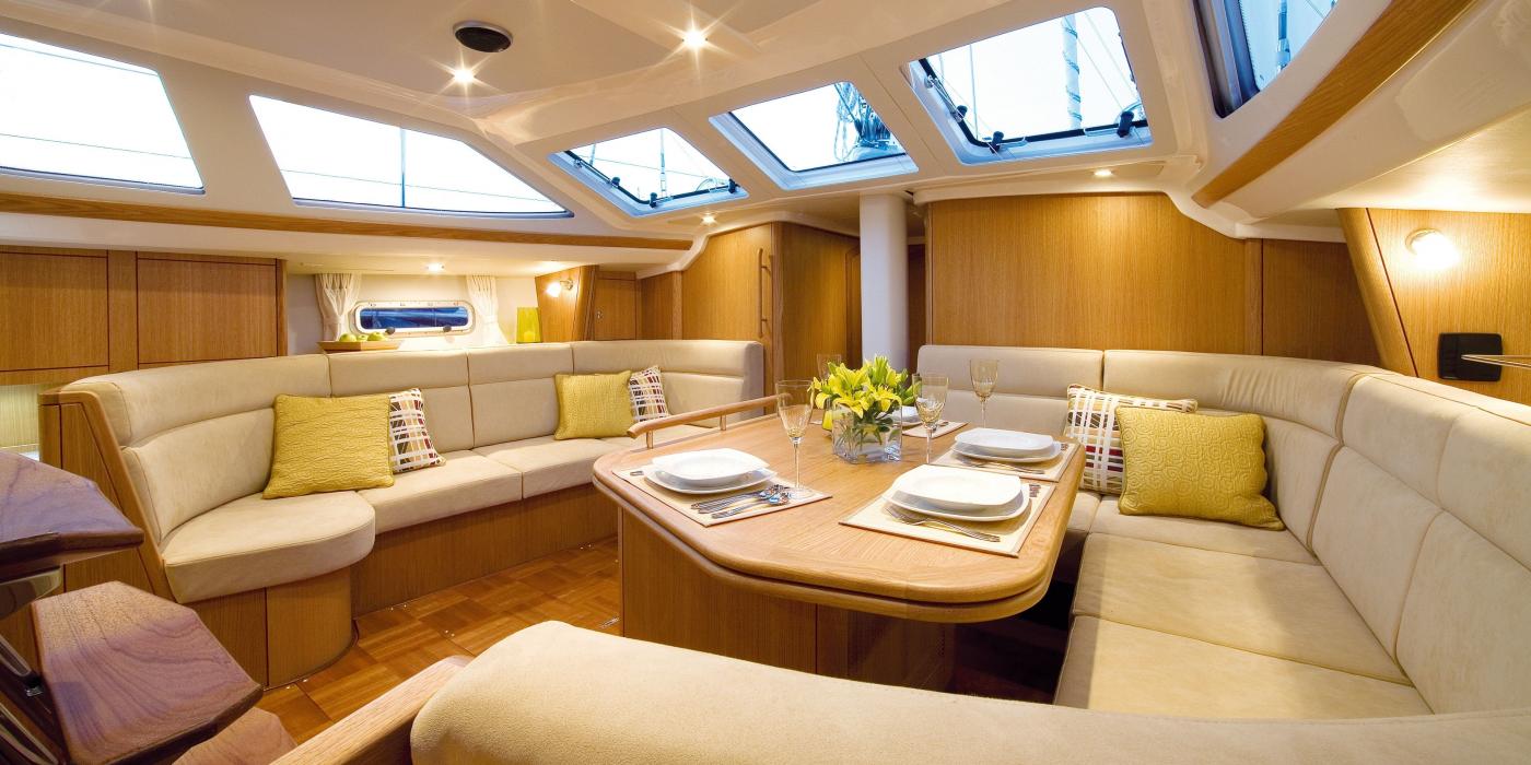 Oyster 54 Saloon from chart table