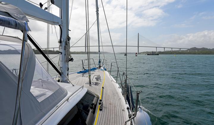 Oyster 565 Babe in Shelter Bay Panama Canal