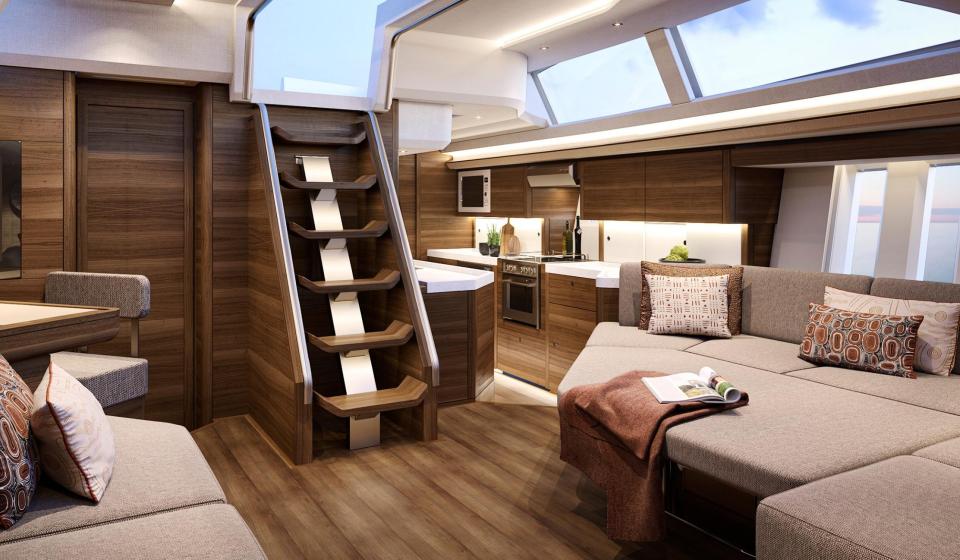 Oyster 595 60 Foot Sailing Yacht Interior Main Saloon 2 v2