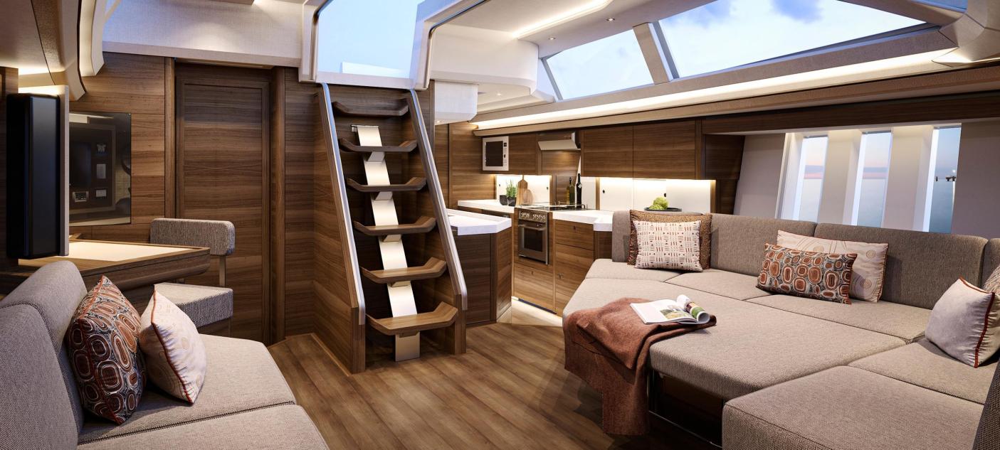 Oyster 595 60 Foot Sailing Yacht Interior Main Saloon 2 v2