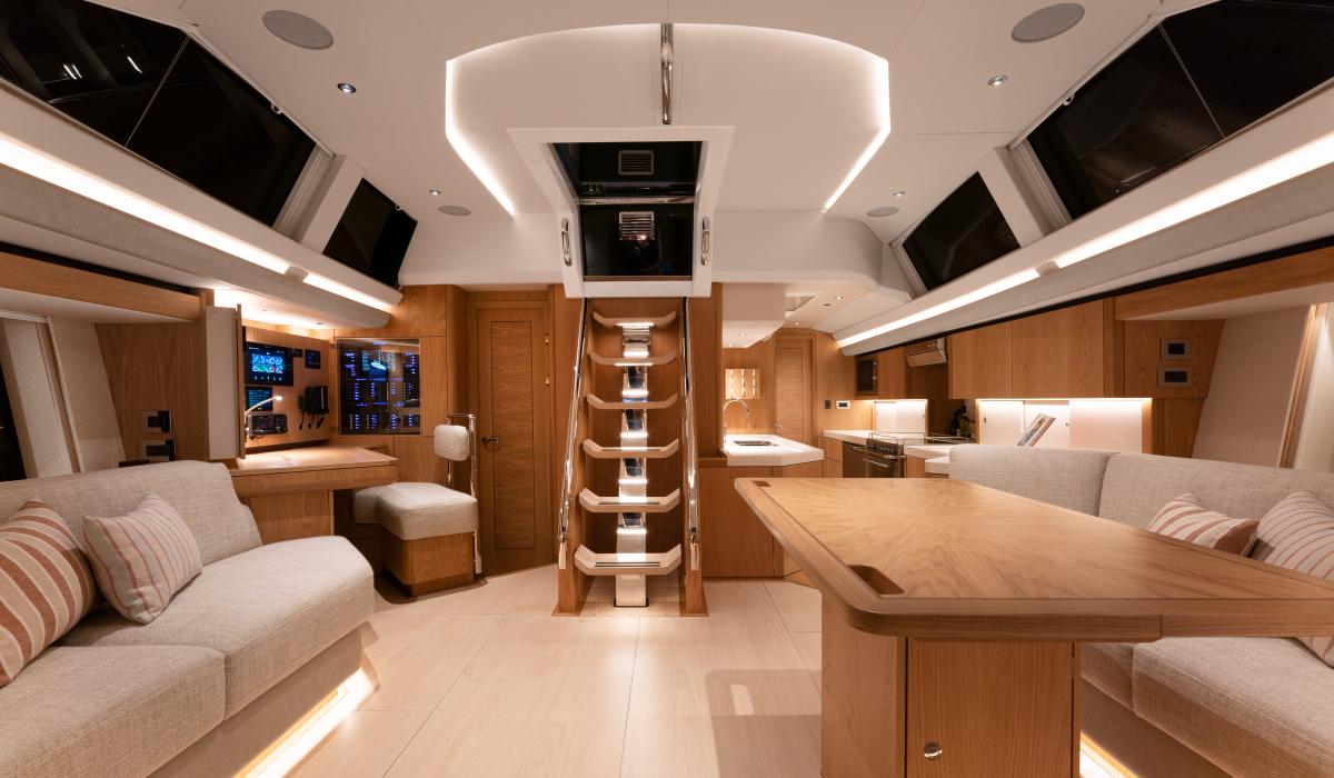 Oyster 595 Luxury 60 foot sailing yacht Saloon Spacious