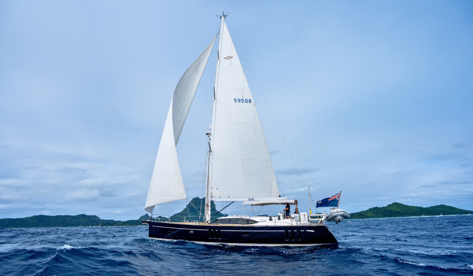 Oyster 595 XOXO sailing on the Oyster World Rally 2026 27 French Polynesia