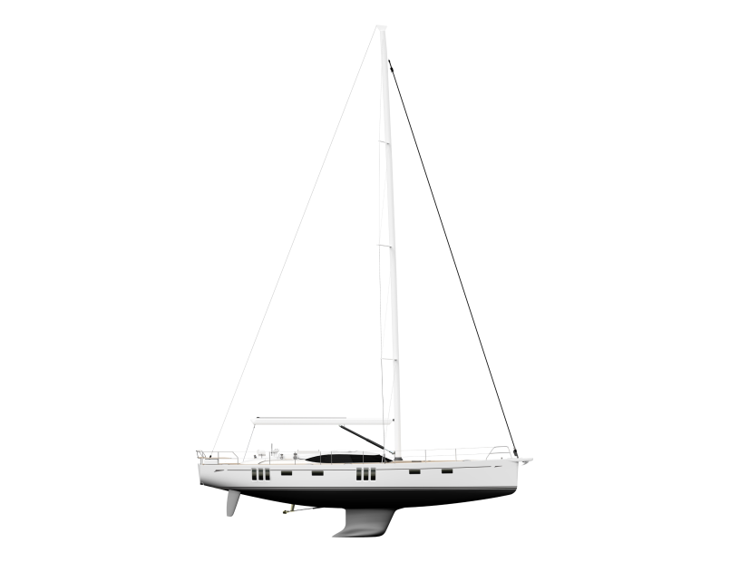 Oyster 595SII Extended Transom no sail and keel