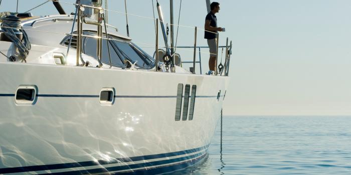 Oyster 625 Anchored Starboard Side