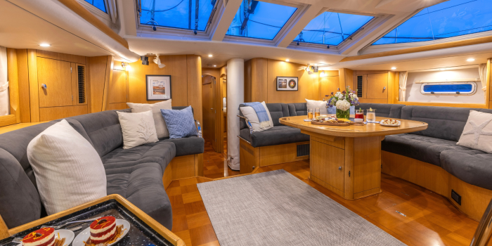 Oyster 655 Jersey Girl Sailing Yacht For Charter Saloon