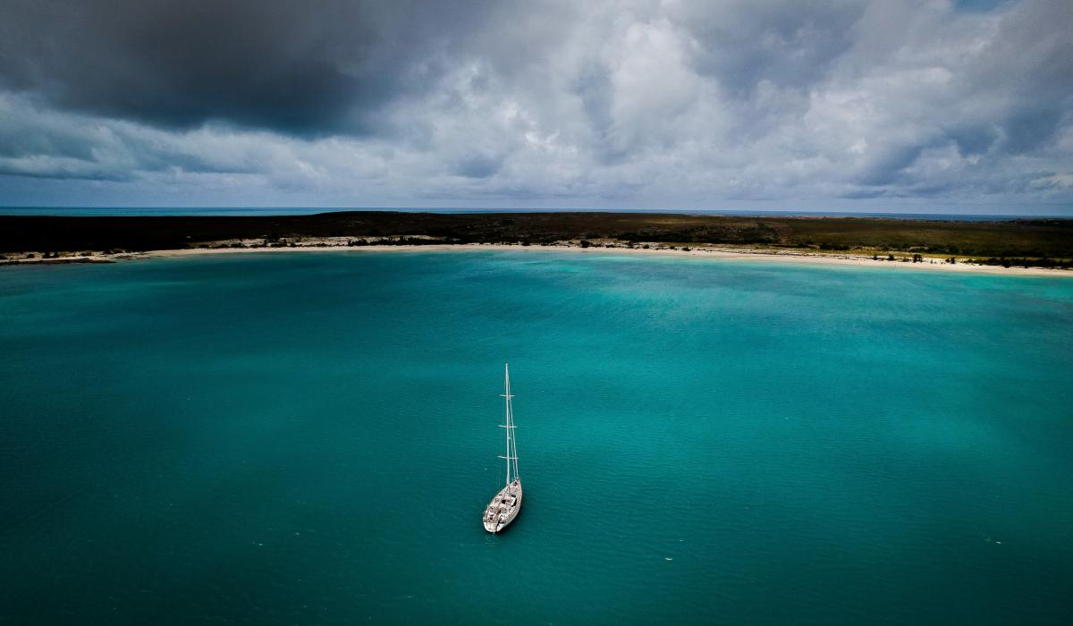 Oyster 66 Archaeopteryx at anchor