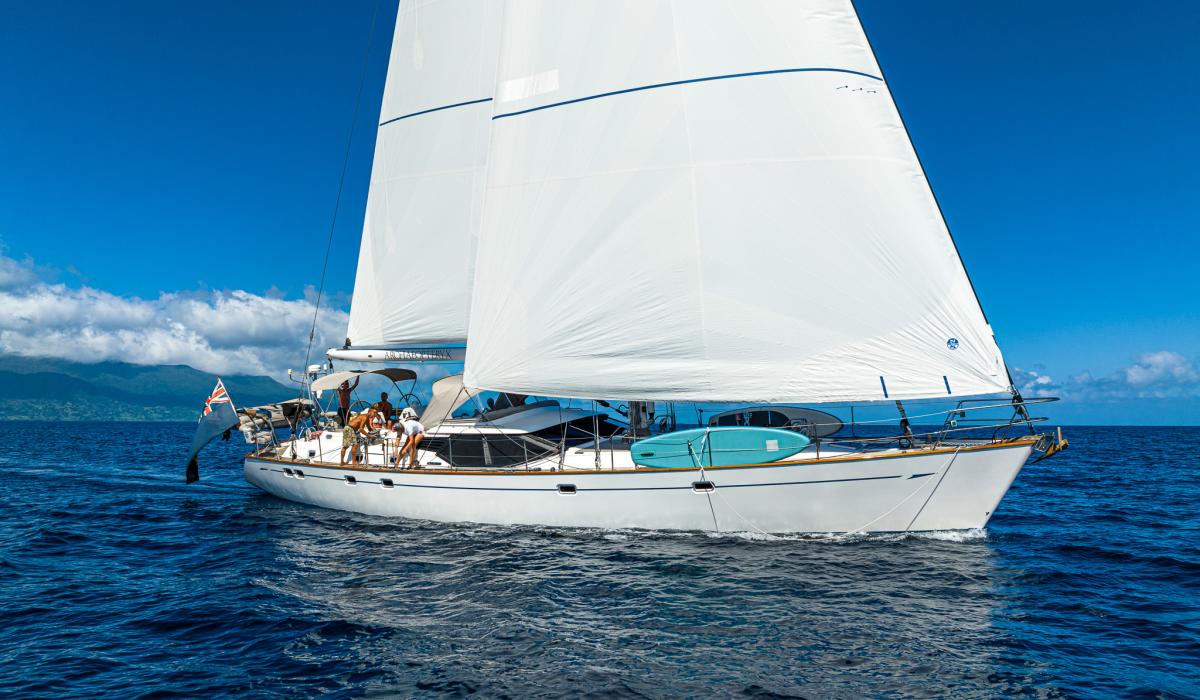Oyster 66 Archaeopteryx sailing in Fiji Islands