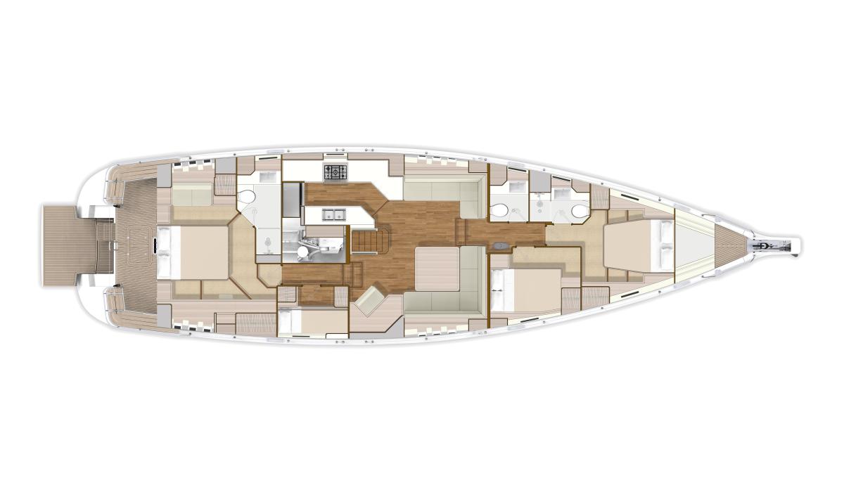 Oyster 675 Interior Layout