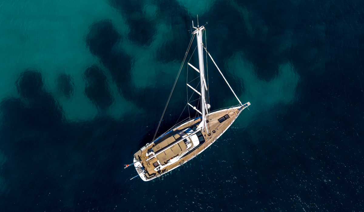 Oyster 675 Ri Ra Luxury Charter Yacht At Anchor