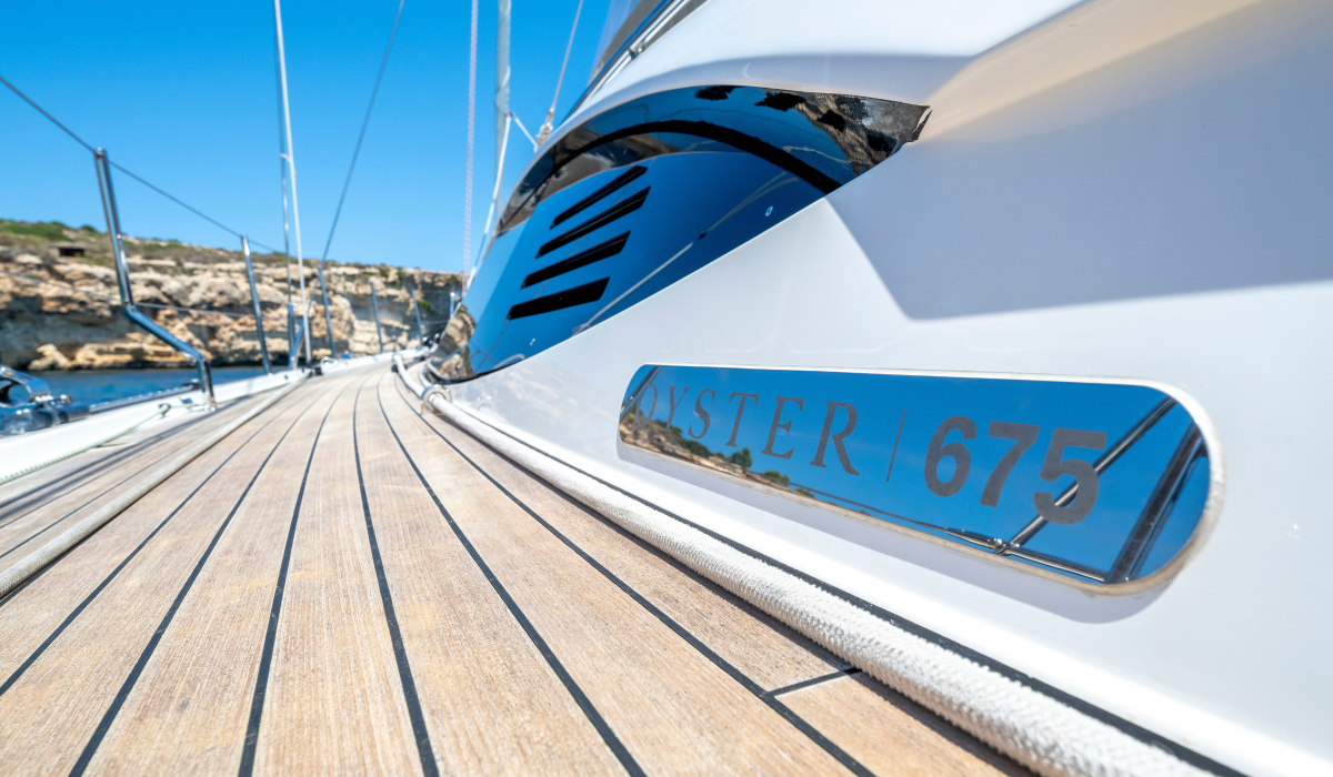 Oyster 675 Ri Ra Side Deck Plaque