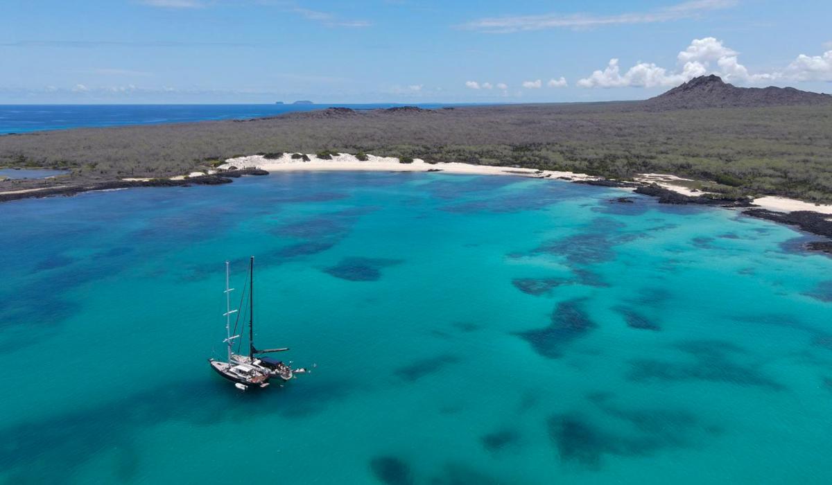 Oyster 675 Seabird and 725 Intrepid at anchor Galapagos Islands