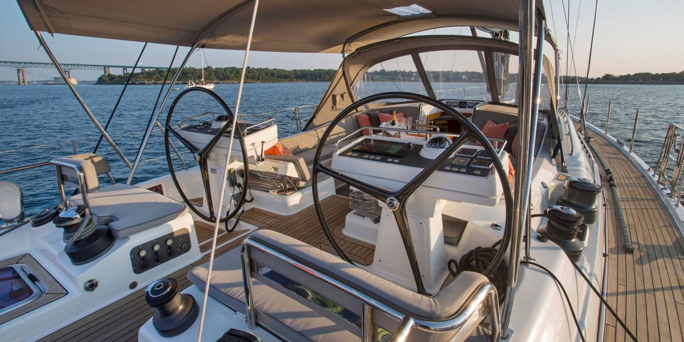 Oyster 72 Helm cockpit