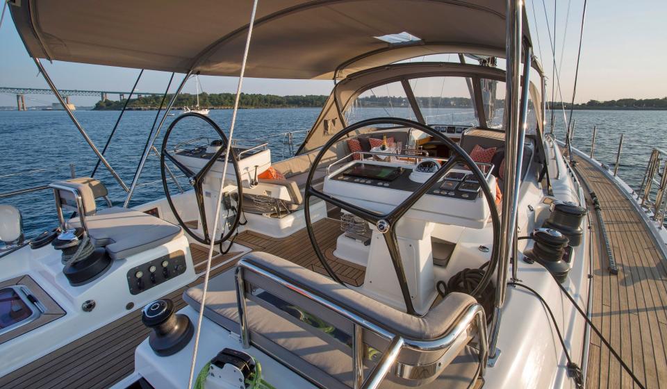 Oyster 72 Helm cockpit