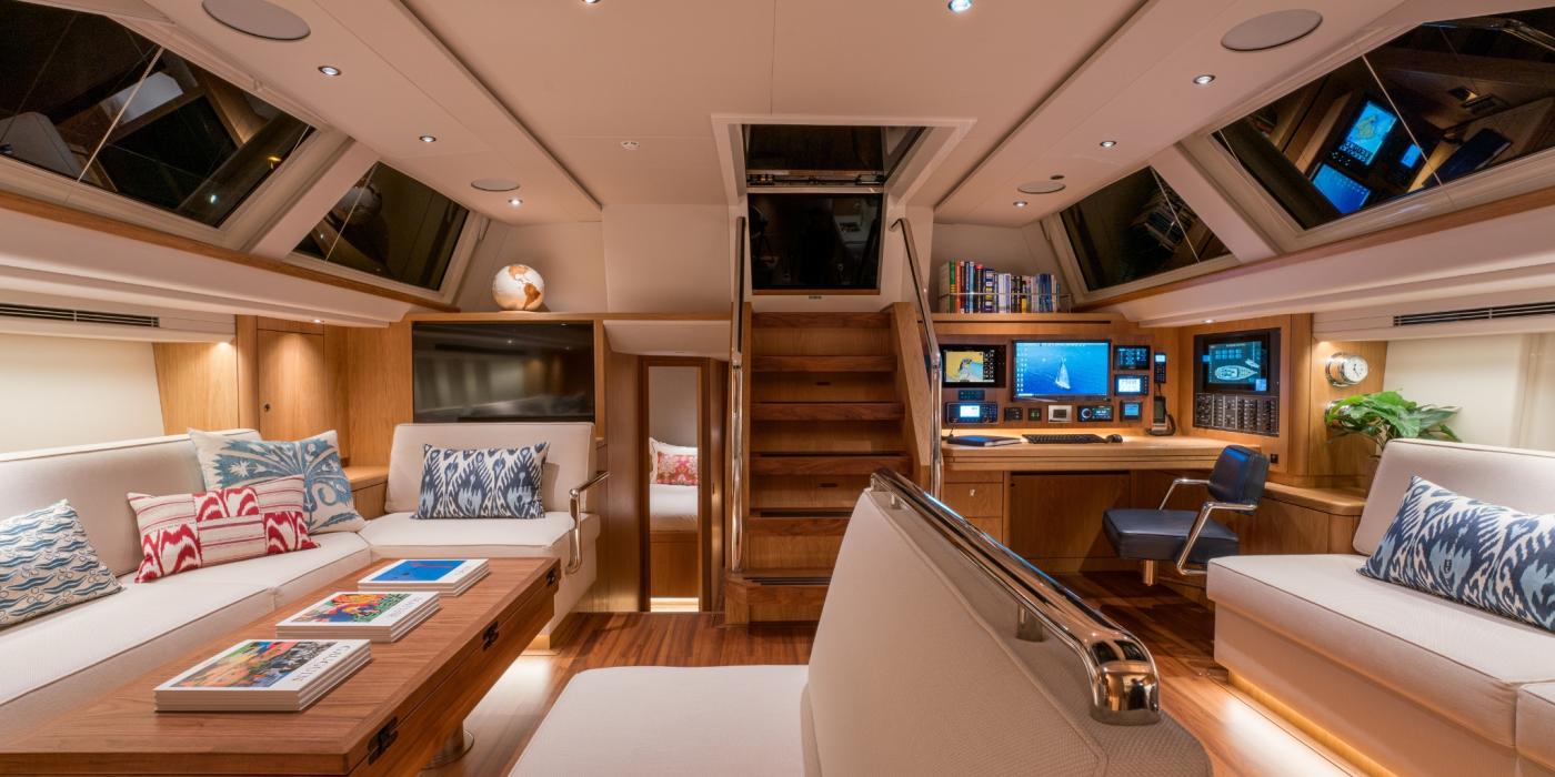 Oyster 745 Mexican Wave Gallery below deck On show in Bergen Norway 2