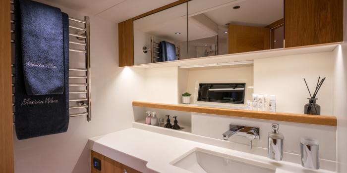 Oyster 745 Mexican Wave Gallery below deck On show in Bergen Norway 5