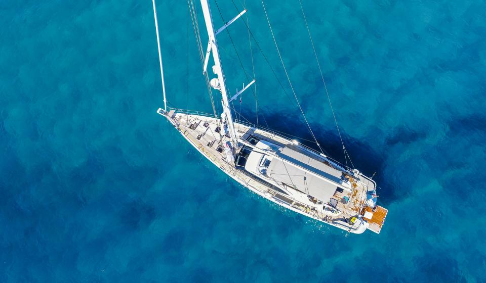 Oyster 745 Mexican Wave in Coiba Island Drone Shot
