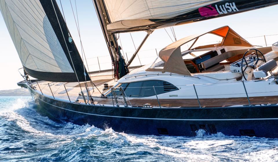 Oyster 885 Lush 90 foot ocean sailboat photo gallery 3