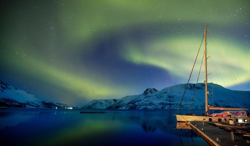 Oyster 885 Moored Northern Lights