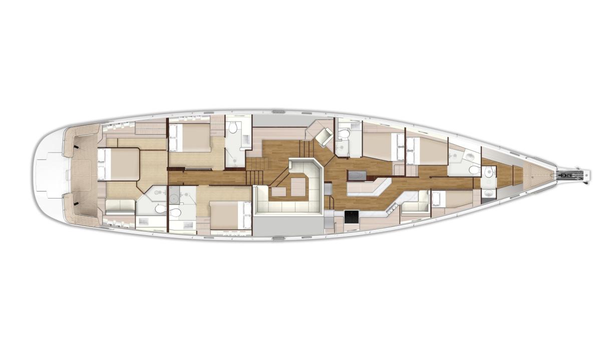 Oyster 885SII Umoya Interior Layout
