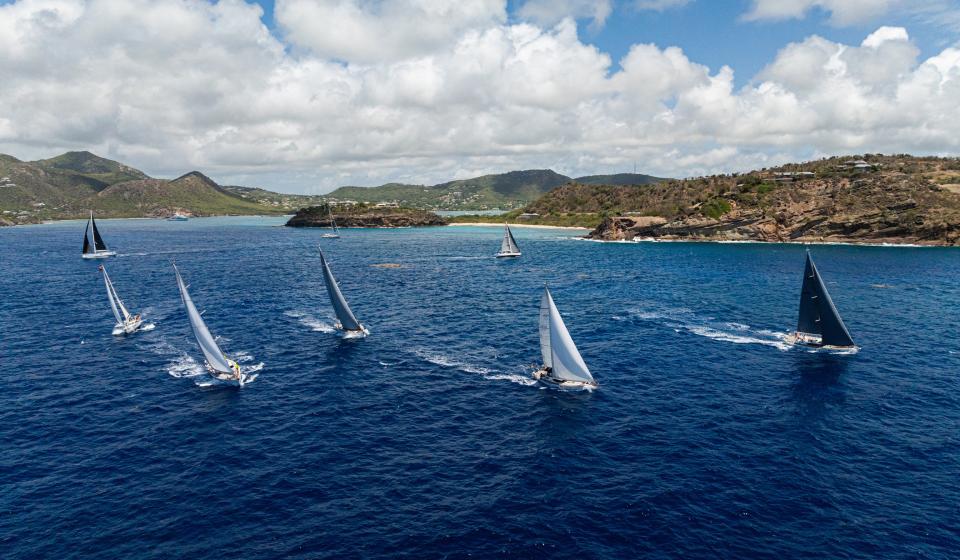 Oyster Antigua Regatta 2025 Fleet Sailing
