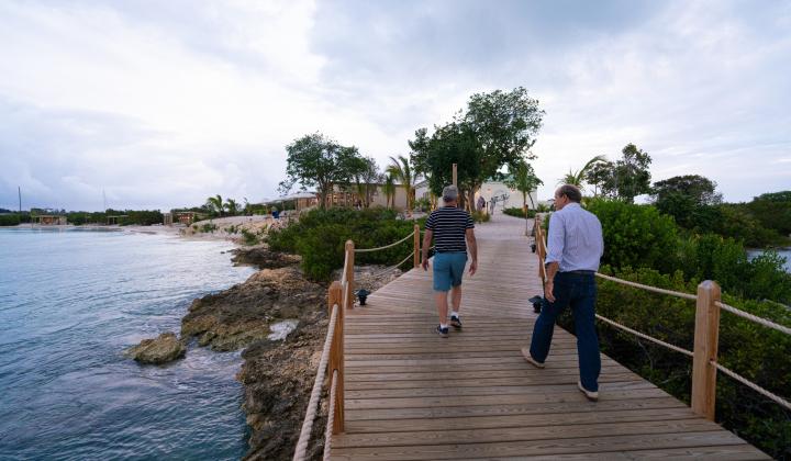 Oyster Antigua Regatta 2025 walking to the hut