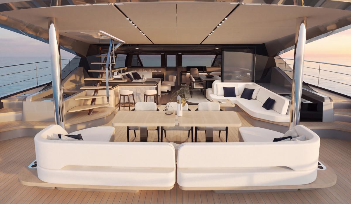 Oyster P60 Aft cockpit dining