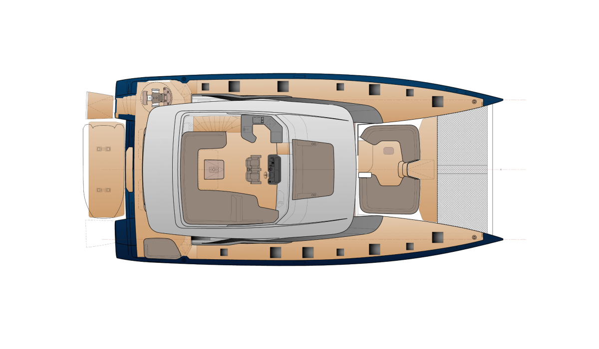 Oyster P60 Deck Plan Flybridge