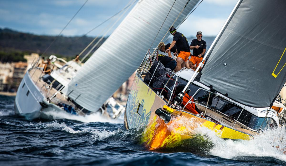 Oyster Palma Regatta 2023 two sailing yachts racing