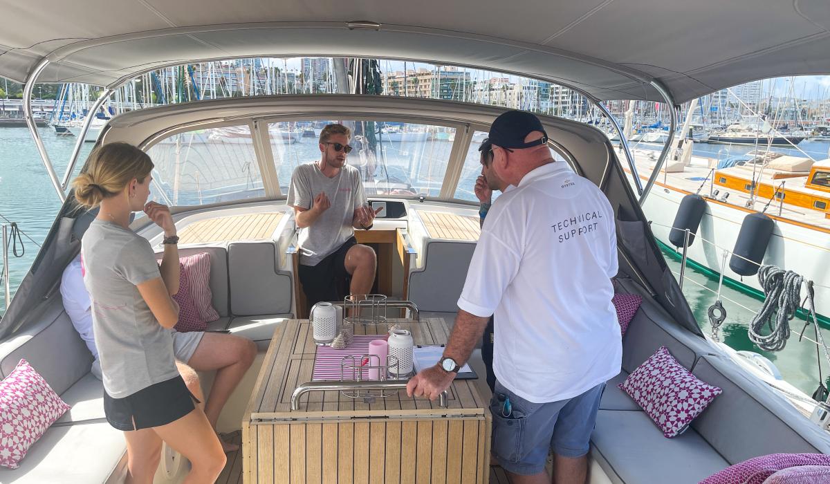 Oyster Techical Support Team Health Checks on Oyster yacht