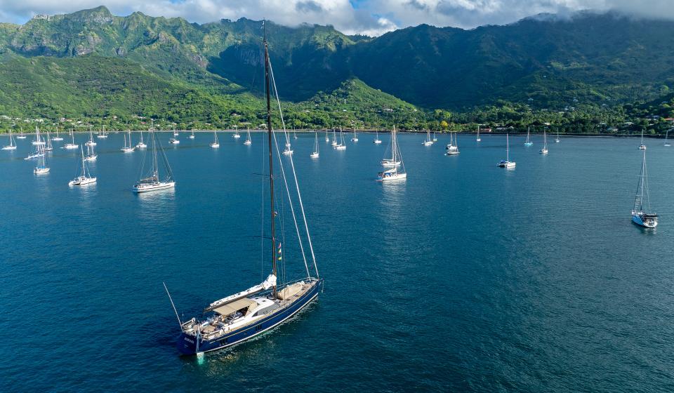 Oyster World Rally 2024 25 Fleet in Marquesas Islands