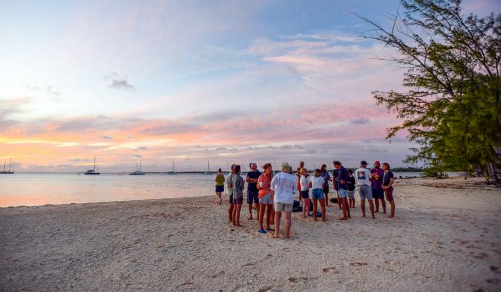 Oyster World Rally 2024 25 Relaxing on the beach Tuamotus