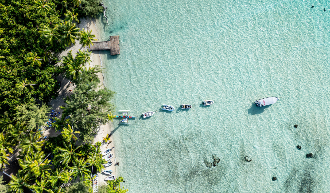 Oyster World Rally 2026 27 Raiatea French Polynesia Aerial View on Boats