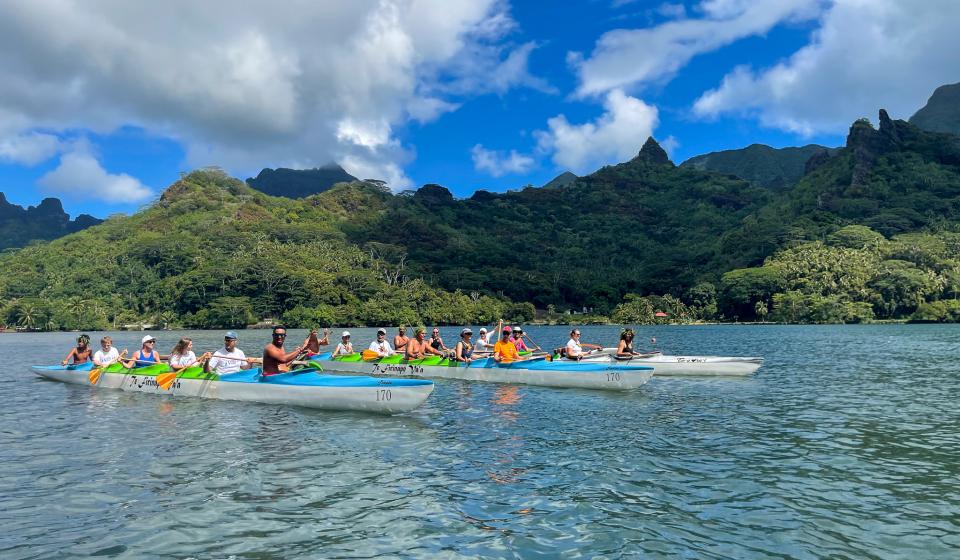 Oyster World Rally Group Canoeing Moorea