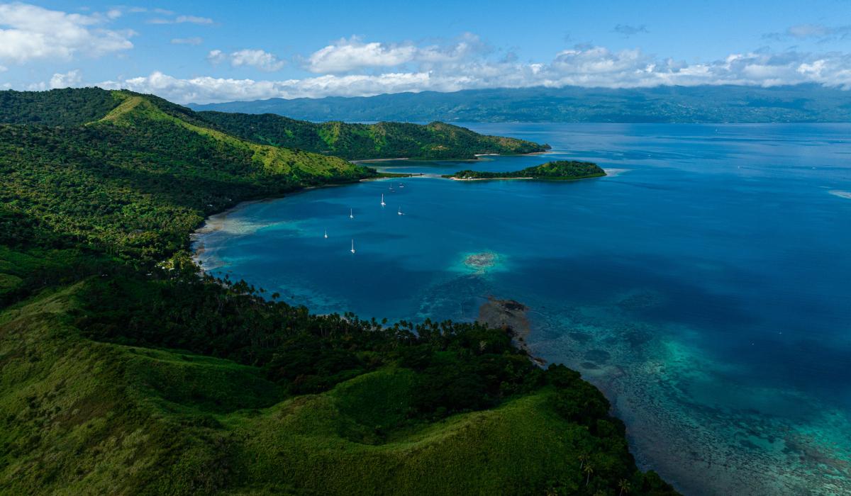 Oyster World Rally fleet in Fiji at anchor