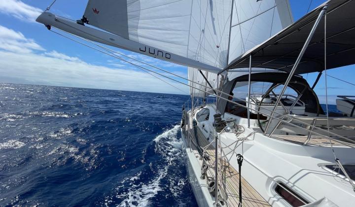 Oyster Yacht Juno Sailing