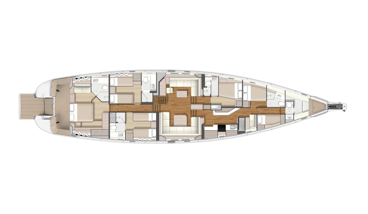 Oyster Yachts Deck and Interior Layout Plans 4