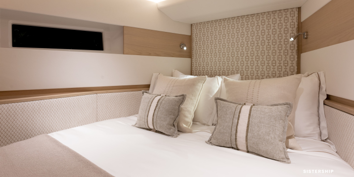 Oyster Yachts Oyster 495 Interior Cool Oak Forward Cabin