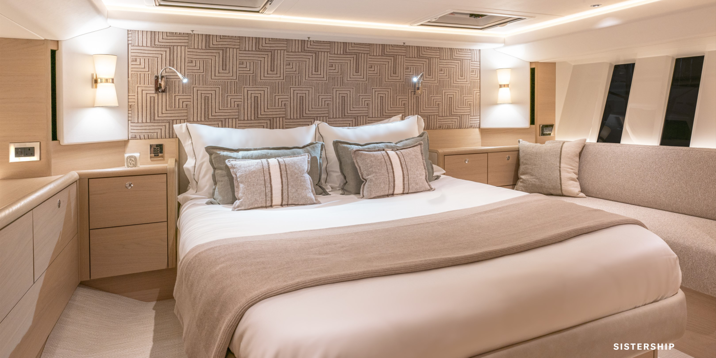 Oyster Yachts Oyster 495 Interior Cool Oak Master Cabin