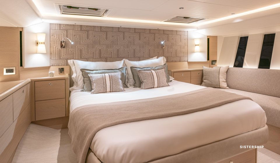 Oyster Yachts Oyster 495 Interior Cool Oak Master Cabin