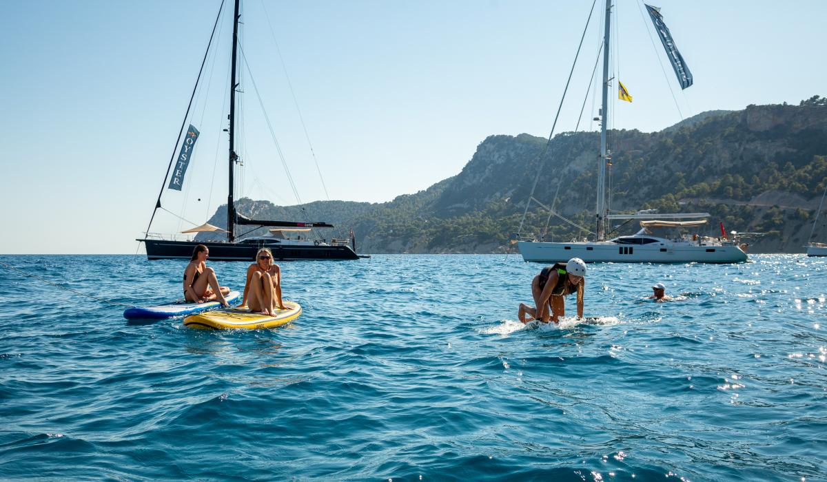 Oyster Yachts Oyster 625 Mellivora Luxury Yacht Charter Paddleboarding