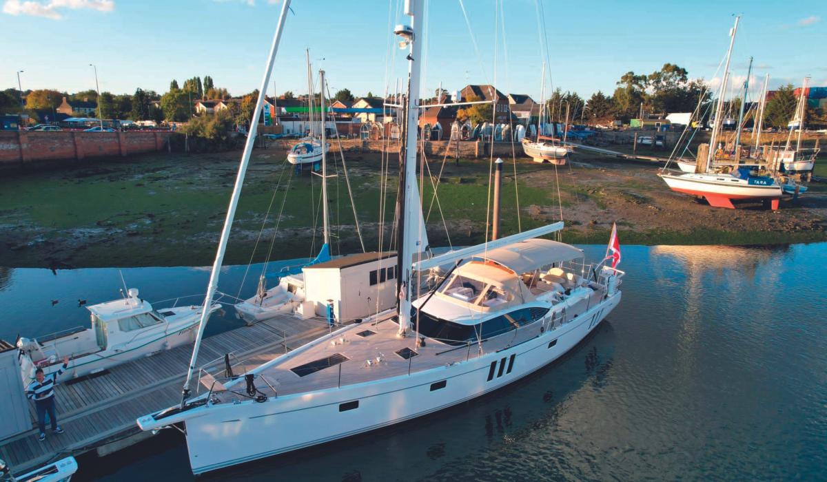 Oyster yacht at handover