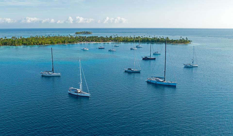 Oyster yachts in San Blas