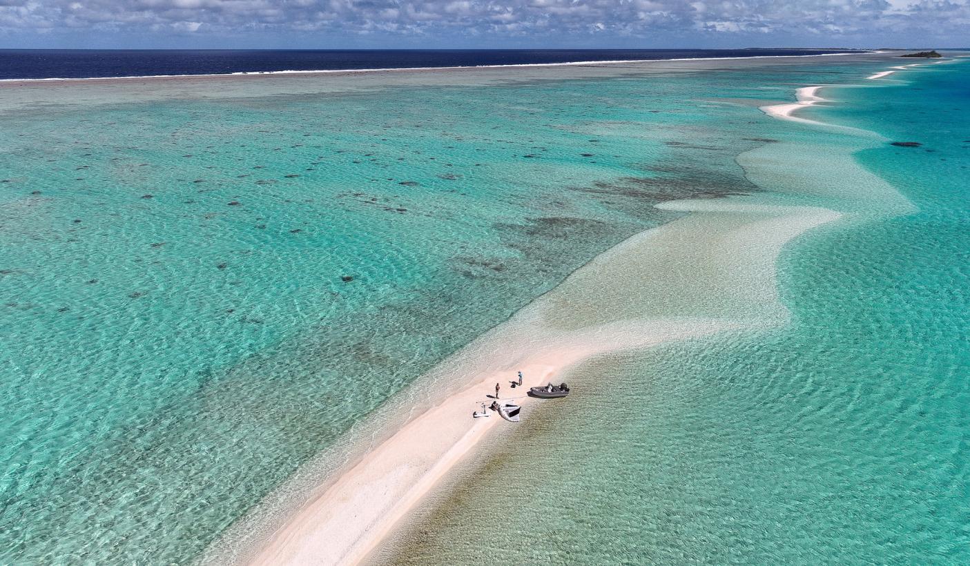 Paradise in Fakarava atoll Tuamotus French Polynesia