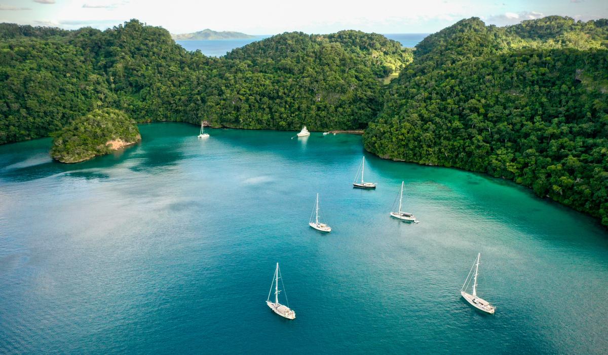 Rally fleet in Lau Group Vanua Balavu