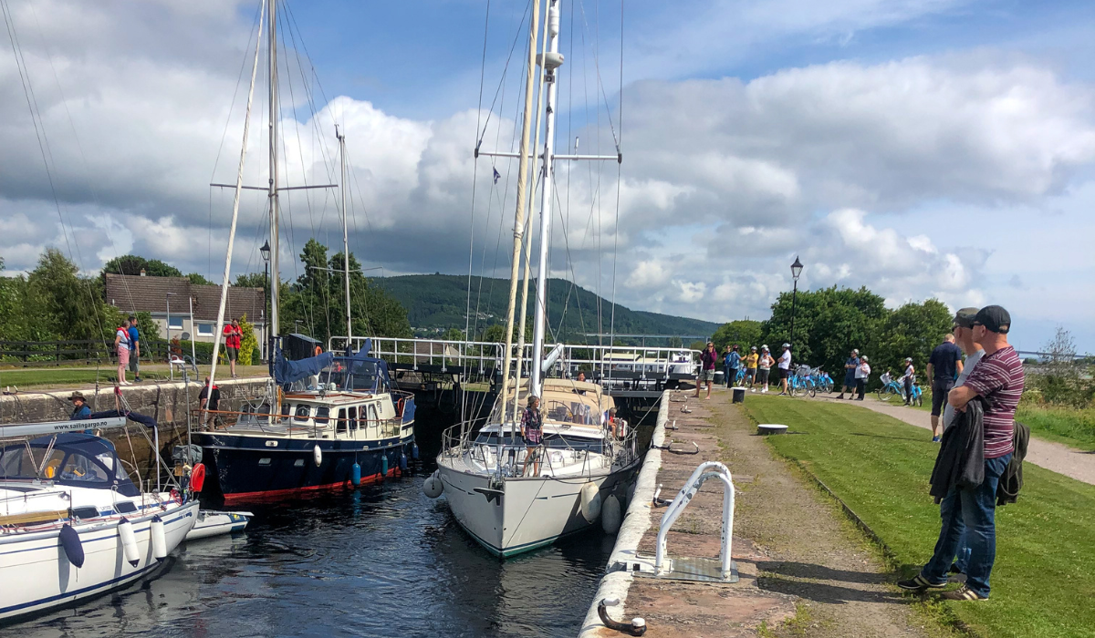 Reaching the Top of Muirtown Locks
