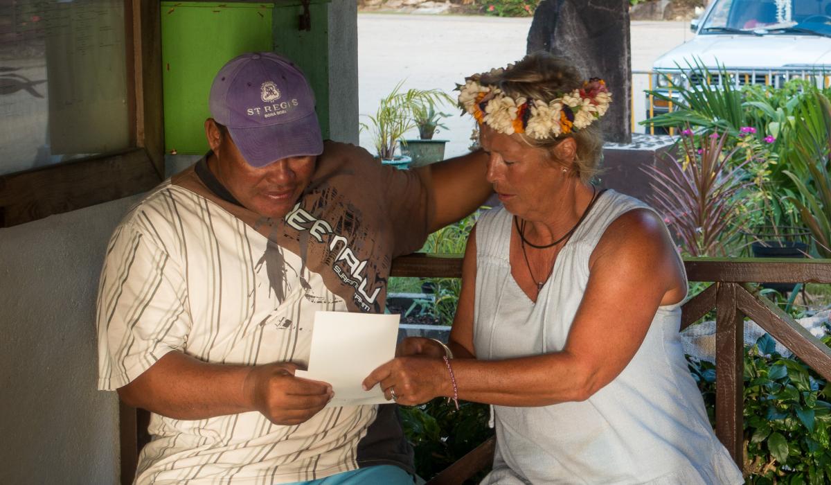 Sea mercy eye checks local people in Maupiti Oyster World Rally
