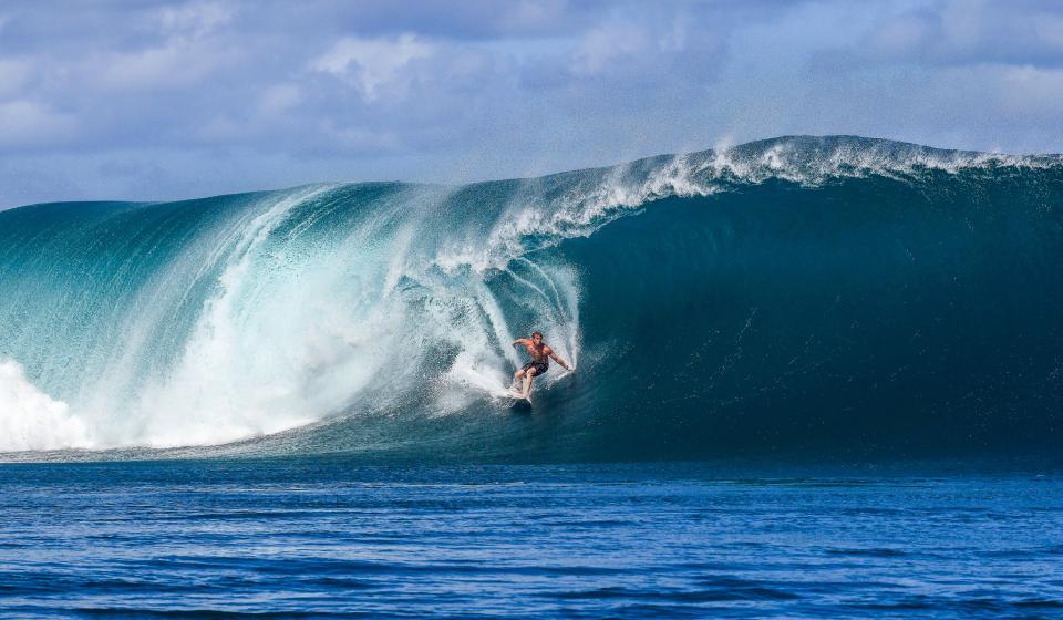 Surfer in Tahiti