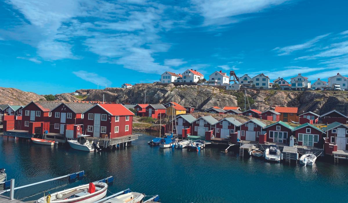 The small iconic fishingtown of Smoegen in Sweden