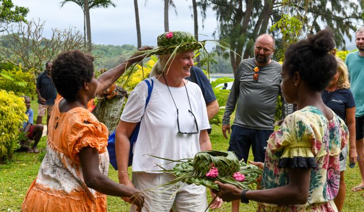 Vanuatu locals welcoming OWR fleet