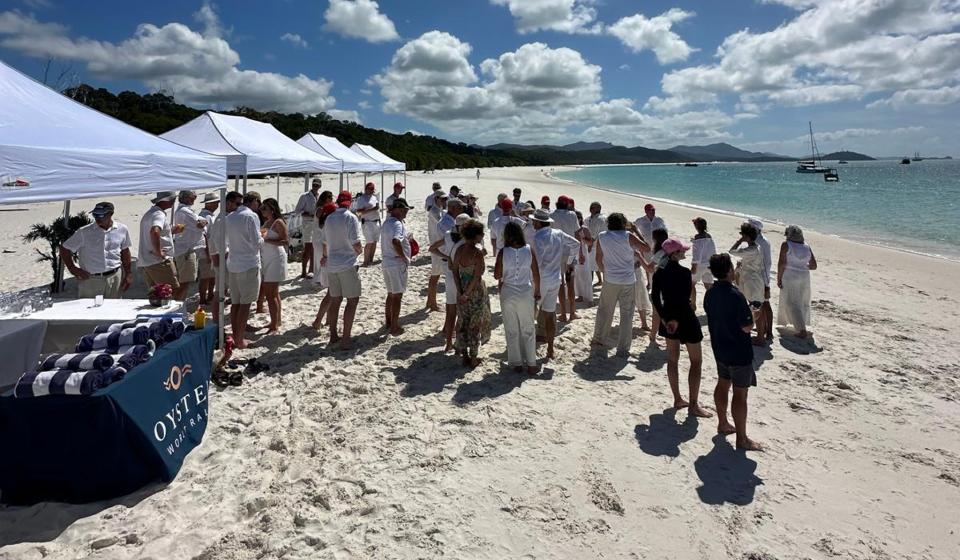Whitehaven Beach Halfway Party Oyster World Rally 2024 25 4 2